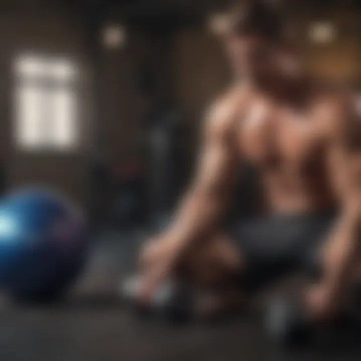 A serene recovery space showcasing foam rollers and stretching aids