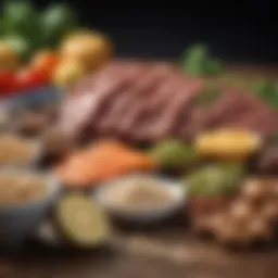 A vibrant assortment of protein-rich foods