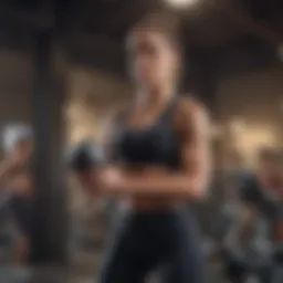 User engaging in a workout session on iPad with Apple Fitness Plus