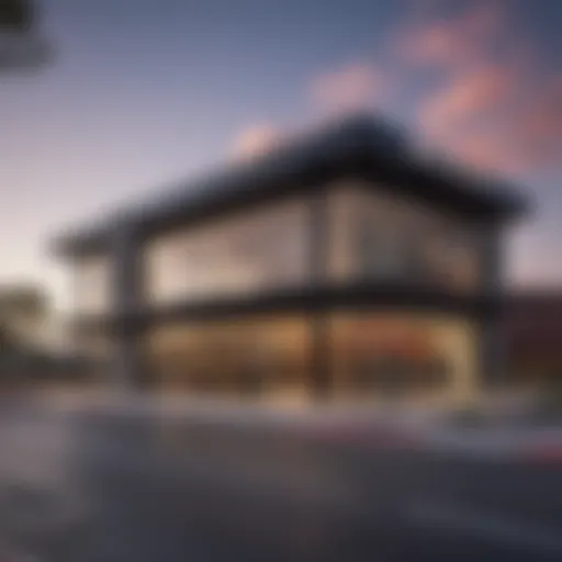 Exterior view of Arod UFC Gym showcasing its modern architecture