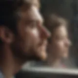 A contemplative individual gazing out a window, reflecting on their thoughts