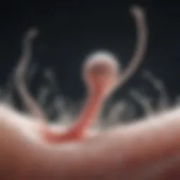 Microscopic view of healthy sperm