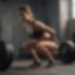 Demonstration of proper squat form