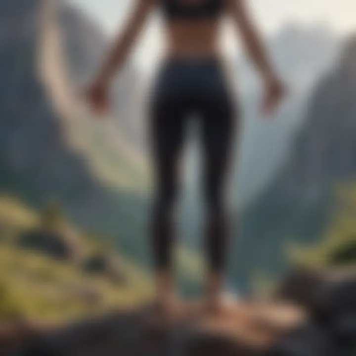 Close-up of a person doing mountain pose with a focus on alignment
