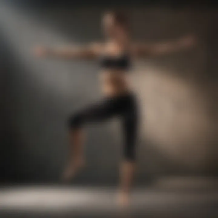 Individual in warrior pose demonstrating strength and focus