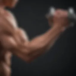 Demonstration of bicep curls with proper form