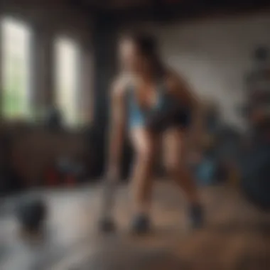 High-Intensity Interval Training for Home Workouts Individual performing high-intensity interval training at home.