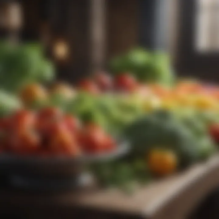 Fresh vegetables rich in potassium