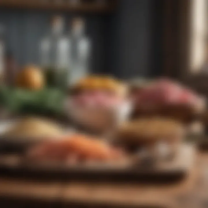 Selection of lean protein sources on a wooden table