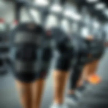 Different types of knee braces displayed