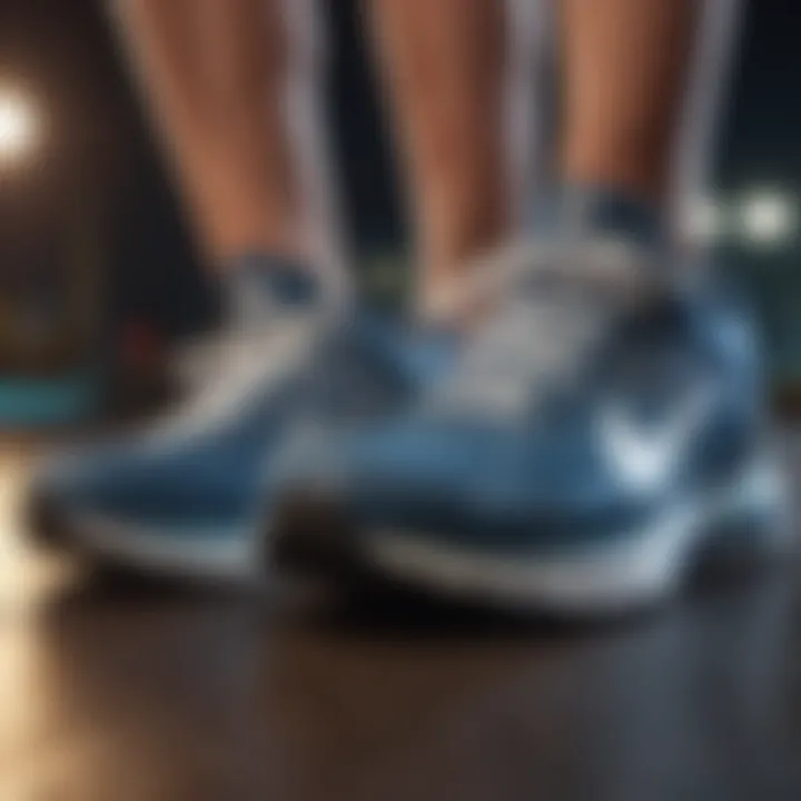 Close-up of running shoes with cushioning