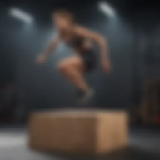Athlete performing a dynamic box jump