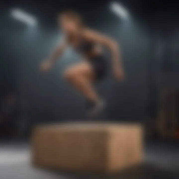 Athlete performing a dynamic box jump