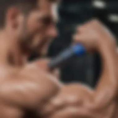 Close-up of muscle engagement during resistance training