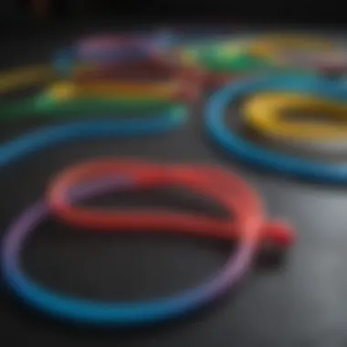 Variety of resistance bands displayed