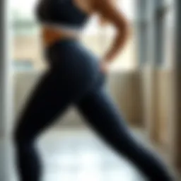 Stylish Calvin Klein gym leggings on a model in an athletic pose