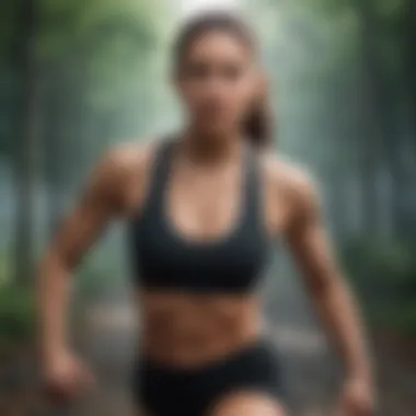 Individual exercising outdoors