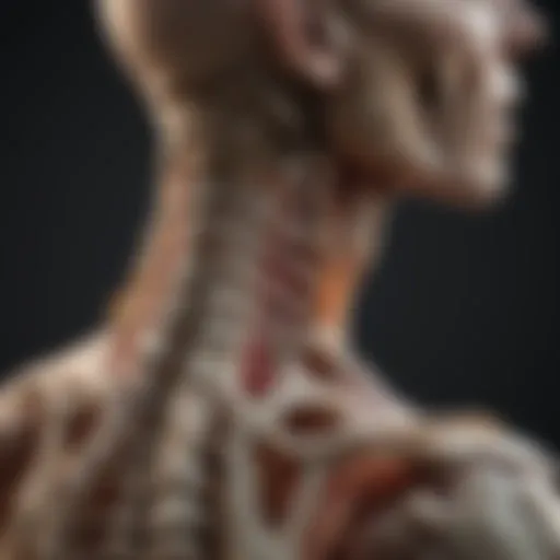 Illustration of cervical spine anatomy