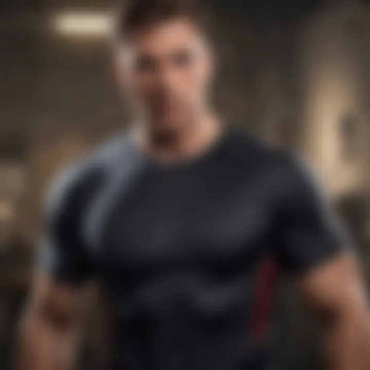 Feature highlight of compression shirts, such as moisture-wicking and breathability
