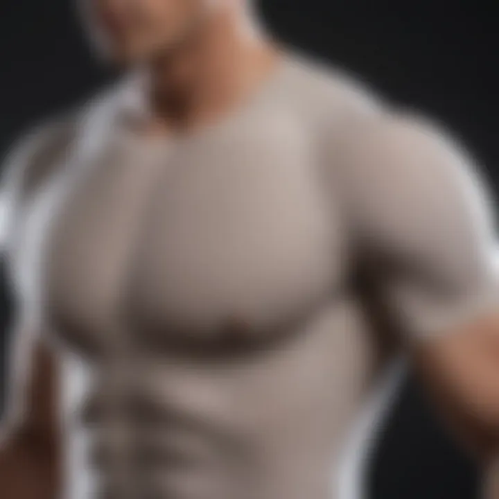 Illustration depicting the anatomy of a well-fitted compression shirt