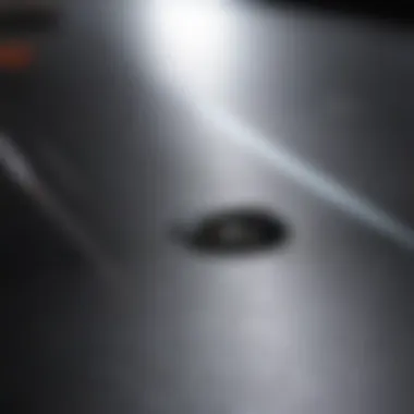 The Shine of a Well-Maintained Iron Close-up of a pristine iron surface reflecting light