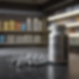 Zinc supplements on store shelf