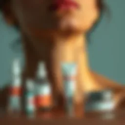 A close-up view of skincare products suitable for neck area