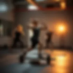 Dynamic HIIT workout session showcasing various exercises