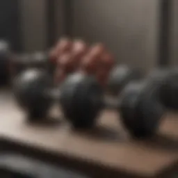 A collection of adjustable dumbbell sets arranged in a home gym