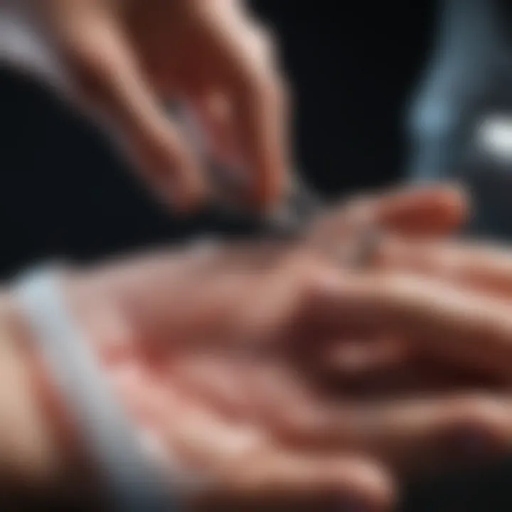 Detailed illustration of hand surgery techniques