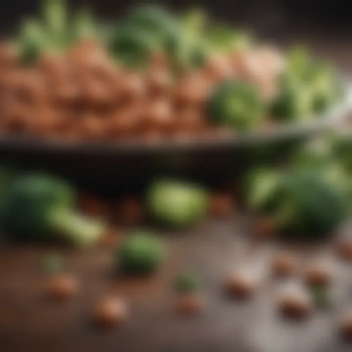 A colorful assortment of gassy foods including beans, broccoli, and carbonated drinks.