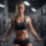Dynamic workout session illustrating strength training