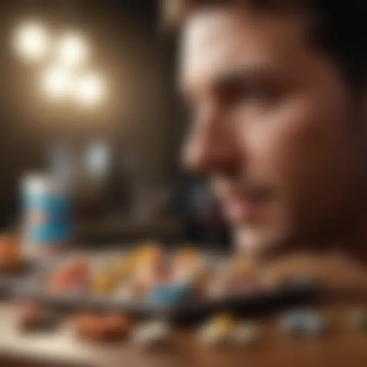 Researcher analyzing health supplement ingredients