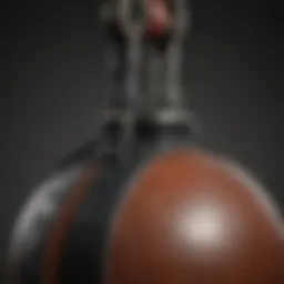 Close-up view of a high-quality speed bag swivel showcasing its design features