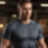 A well-fitted compression shirt showcasing its snug design.