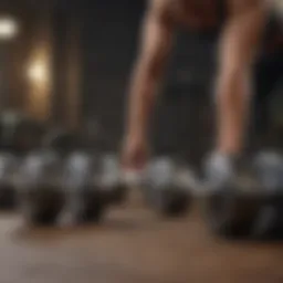 Dynamic core strengthening with dumbbells