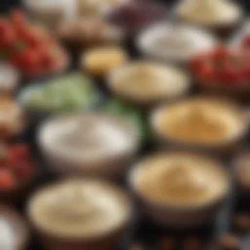 Rich and creamy texture of various creams suitable for keto.