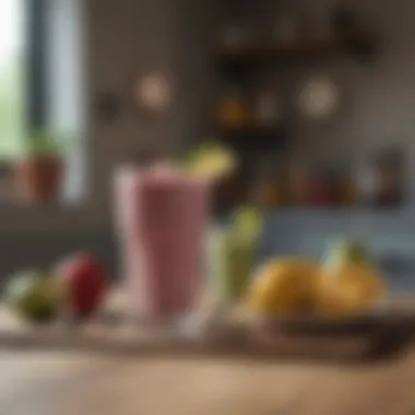 Integrating Smoothies into a Wholesome Diet DASH diet smoothie alongside a balanced meal