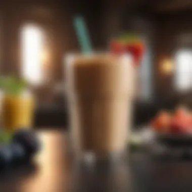 Refreshing DASH Diet Smoothie Ready to Enjoy Colorful smoothie in a glass with a straw