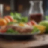 Healthy food choices displayed elegantly