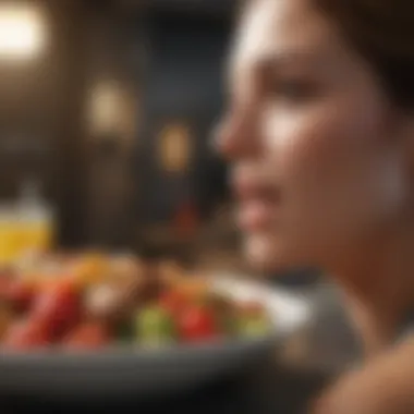 Visual representation of psychological impact on eating habits