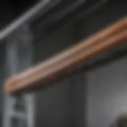 Close-up of the Doeplex pull up bar showcasing its sturdy build and design