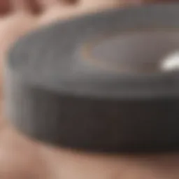 Close-up of duct tape applied to skin for wart treatment