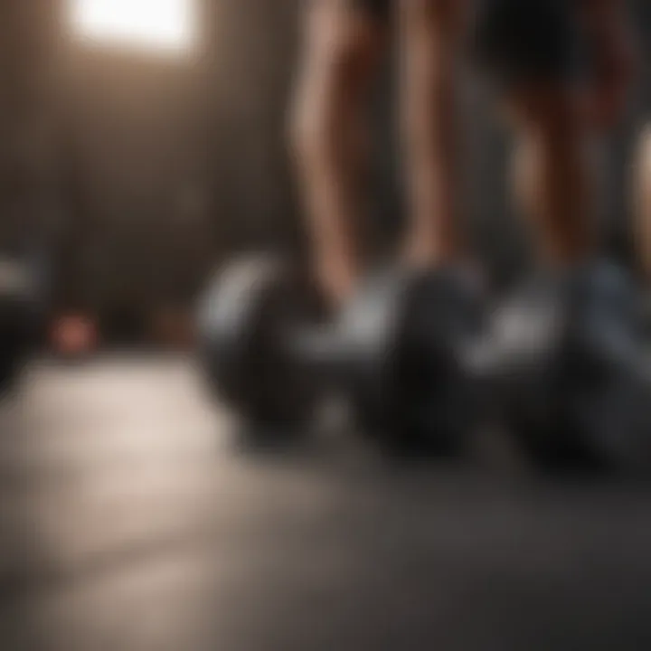 Demonstration of proper dumbbell technique