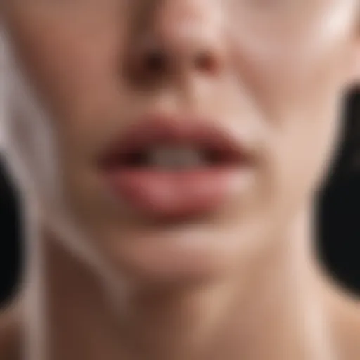 Illustration depicting the stages of cold sore development