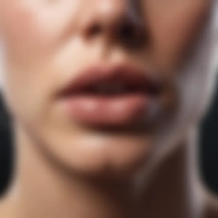 Visual representation of treatment options for cold sores