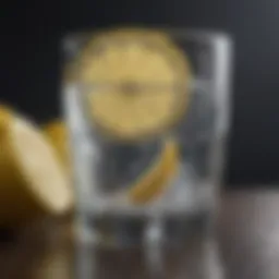 Refreshing glass of water with lemon for hydration
