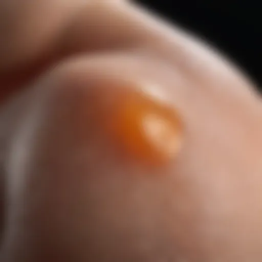 Blister formation on skin due to friction