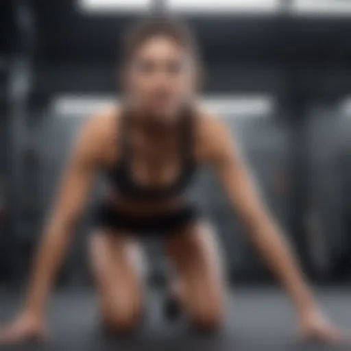 Dynamic exercise routine showcasing varied intensity