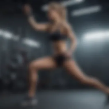 Tailored Exercise Routines An individual engaged in a dynamic workout, emphasizing core strength and leg movements.